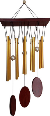 

Fabionic Aluminium, Wooden Windchime(19.5 inch, Gold)