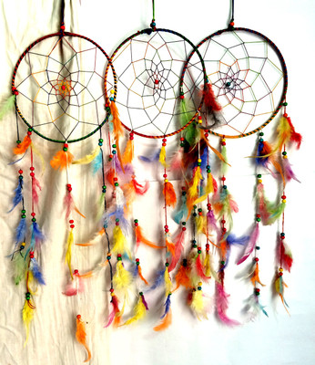 

Varanasi Enterprises Dream Catcher Wall Hanging Wool Windchime(28 inch, Multicolor)