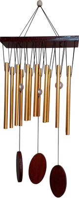 

Fabionic Aluminium, Wooden Windchime(19.5 inch, Gold)