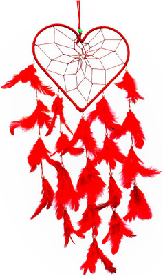 

7 Ocean hand made father dream catcher Wool Windchime(16 inch, Red)