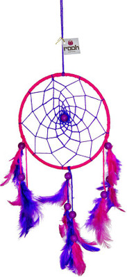

Rooh dream catcher Wool Windchime(14 inch, Pink, Purple)