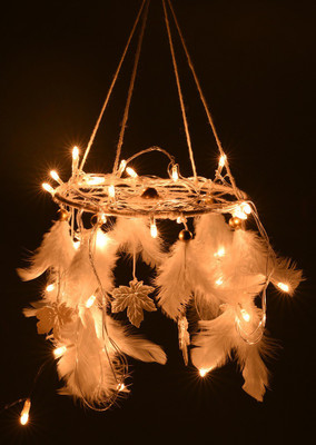 

Rooh dream catcher Dream catcher by Rooh Wellness - white light Wool Windchime(14 inch, White)