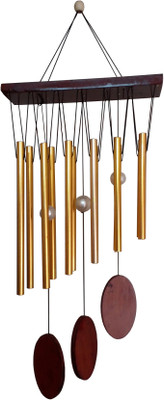 

Fabionic Aluminium, Wooden Windchime(20 inch, Gold)