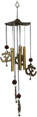 

Aaradhi Feng Shui Om Vastu 5 Rudraksha Windchime Aluminium, Plastic Windchime(14.5 inch, Brown)