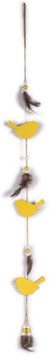

Chumbak Chirping Birds Decorative Chime-Yellow Microfibre Windchime(40 inch, Yellow)