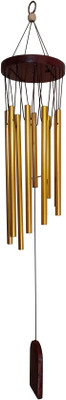 Fabionic Aluminium, Wooden Windchime(24 inch, Gold)
