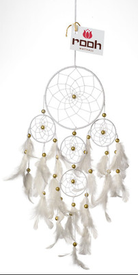 

Rooh Wellness Rooh dream catcher white 4 tier Wool Windchime(20.5 inch, White)
