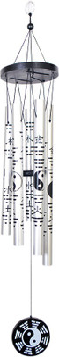 

Pg handicrafts FENGSHUI YING YANG HANGING Aluminium Windchime(18 inch, Silver)