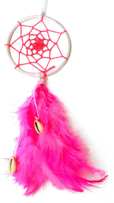 

Paperiva Dream Catcher Wool Windchime(8 inch, White, Pink)