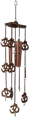 

Aaradhi Feng Shui Om 5 Pipes Wind Chime Aluminium, Plastic Windchime(18.5 inch, Brown)