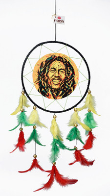

Rooh dream catcher Canvas Bob Marley Wool Windchime(20 inch, Yellow, Red, Green)