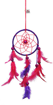 

Rooh dream catcher Wool Windchime(12 inch, Pink, Purple)