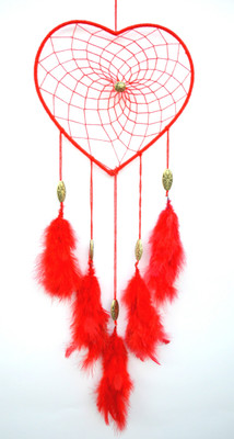 

Paperiva Dream Catcher Wool Windchime(20 inch, Red)