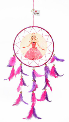 

Rooh dream catcher Canvas Barbie Wool Windchime(20 inch, Pink, Purple)