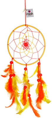 

Rooh dream catcher Wool Windchime(14 inch, Yellow)
