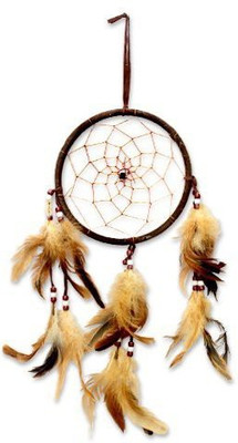 

7 Ocean Feng shui feather dream catcher (7 inch) Wool Windchime(7 inch, Multicolor)