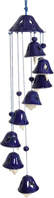 

Pancikaa Ceramic Windchime(40 inch, Blue)