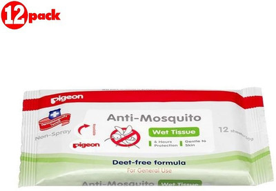 

Pigeon Anti Mosquito Wipes - 12Pc (Pack of 12)(144 Pieces)