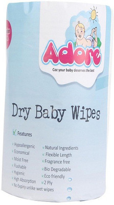 Adore Baby Dry Wipes 2 Wipes