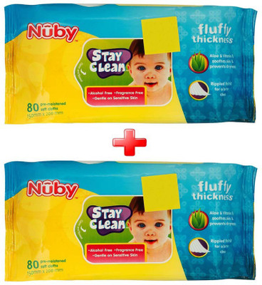 

Nuby Baby Wet Wipes(2 Pieces)