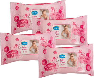 Ginni Baby Wet Wipes 60 wipes per pack 4 Wipes