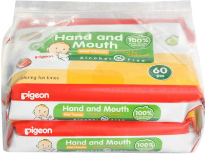 

Pigeon Face and Hand Wipes - 60 Sheets Twin Pack(60 Pieces)