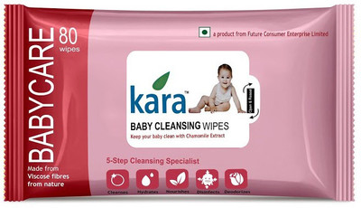 

Kara Cleansing Baby Wipes (80 Wipes Per Pack) Pack of 2(2 Pieces)