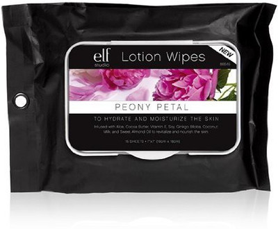 

Elf Studio Lotion Wipes Peony Petal Moisturizer Face Elf Skin Aloe Makeup