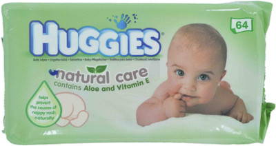 

Huggies NATURAL CARE WITH ALOE AND VIT.E (MADE IN U.K)(64 Pieces)