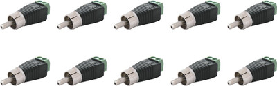 

MX S-017 RCA for CCTV cameras, TV and DVRs Wire Connector(Black, Green, Pack of 10)