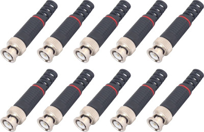 MX BNC158-10 BNC for CCTV cables Wire Connector(Black, Silver, Gold, Pack of 10)