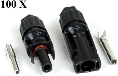 

SuRCLe Solar MC4 ABS Wire Connector(Black, Pack of 100)