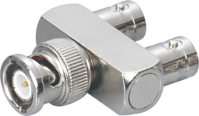 

MX 2502A BNC CONNECTOR PLUG W/ 2 BNC FEMALE & 1 MALE FOR CCTV CAMERA CABLE DVR Wire Connector(Silver, Pack of 1)