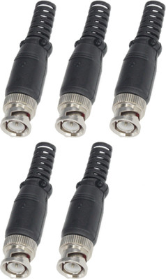 

MX 158E BNC connectors for CCTV Camera Cable Wire DVR Pack of 5 Wire Connector(Black, Silver, Pack of 5)