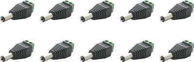 

MX S-018 DC plug for CCTV cameras Wire Connector(Black, Green, Pack of 10)