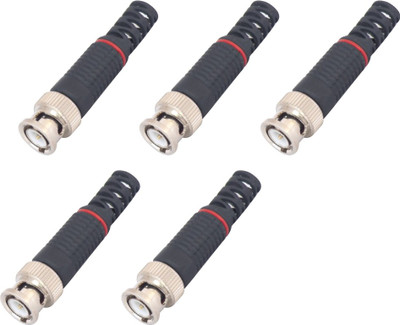 

MX BNC158-5 BNC for CCTV wires and Cables Wire Connector(Black, Gold, Silver, Pack of 5)