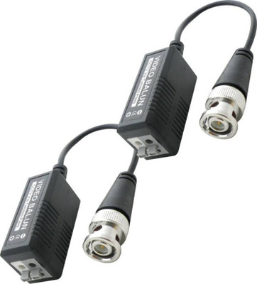 

Rapter HD-09 1 Pair BNC Video Balun Coaxial Solderless over UTP Cat5 Cat5e Cat6 Cable upto 300 Meters - Transceiver for CCTV Camera and DVR Wire Connector(Black, Pack of 2)