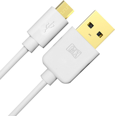 

MX 3232- Micro-USB to USB Cable 1.5 Mtrs/4.5ft Premium Tangle Free 2.4Amp Fast Charging & Data Sync Cable Wire Connector(White, Pack of 1)