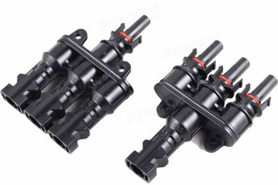 SuRCLe 3 to 1 T Branch connectors PV Connector Wire Connector(Black, Pack of 2)