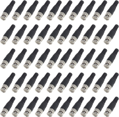 MX 3551-50 BNC for CCTV Wires and cameras Wire Connector(Black, Silver, Pack of 50)