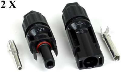 

SuRCLe Solar MC4 ABS 2 Pairs Wire Connector(Black, Pack of 2)