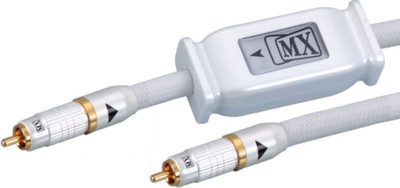 

MX 2576 1 RCA Male tomale Coaxial Composite Audio Video Cable cord with EMI suppression core Heavy duty Wire Connector(White, Pack of 1)