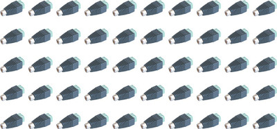 

MX S-017 F Rca female connector for CCTV Camera Cable DVR Wire Connector(Black, Silver, Pack of 50)