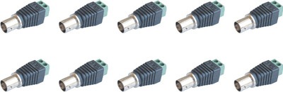 MX S-016f BNC Female for CCTV Cables wires and dvr Wire Connector(Black, Green, Pack of 10) available at flipkart for Rs.299