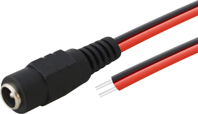 

MX 3556 DC FEMALE WITH OPEN END CORD 6" for CCTV Camera DVR Pack of 5 Wire Connector(Black, Pack of 5)