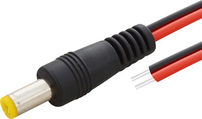 

MX 3555 DC MALE WITH OPEN END CORD 6" for CCTV Camera DVR Pack of 5 Wire Connector(Black, Pack of 5)