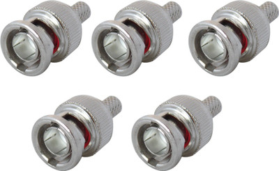 

MX SDI BNC3474 SDI BNC Male Crimp type Connector for HD-SDI Cable & SDI CCTV Camera Wire Connector(Silver, Gold, Pack of 5)