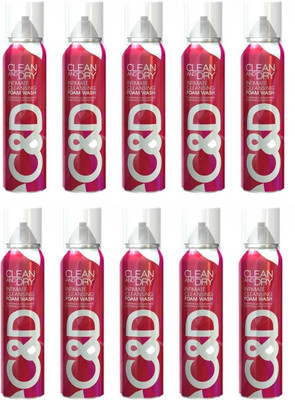 

Midas Care Clean and Dry Foam (Pack of 10) Intimate Wash(850 g, Pack of 10)