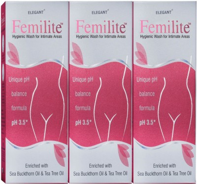 Flipkart - Femilite Hygienic Anti-Bacterial Intimate Wash Intimate Wash(300 ml, Pack of 3)
