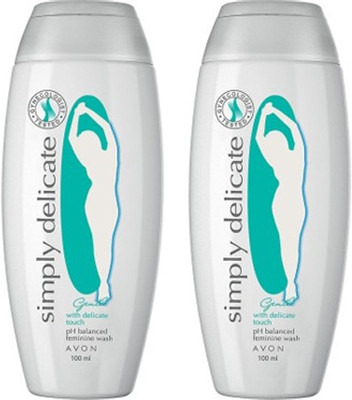 

Avon Simply Delicate Gentle Feminine Wash Combo Pack (100 ml each) Intimate Wash(200 ml, Pack of 2)